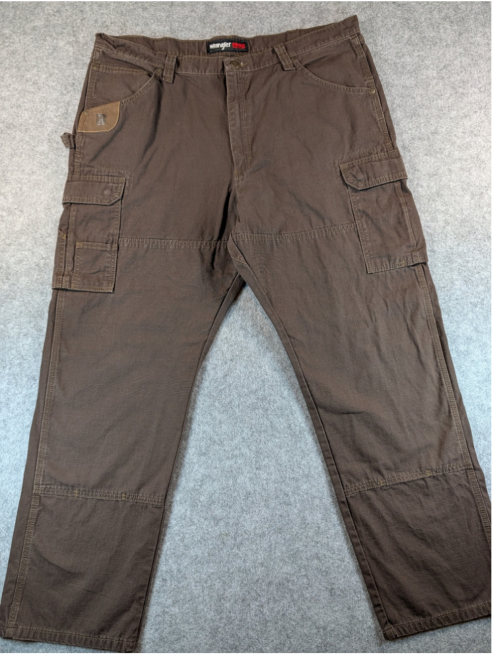 Wrangler Riggs Workwear Mens 42x32 Brown Ripstop Ranger Cargo Utility Pants